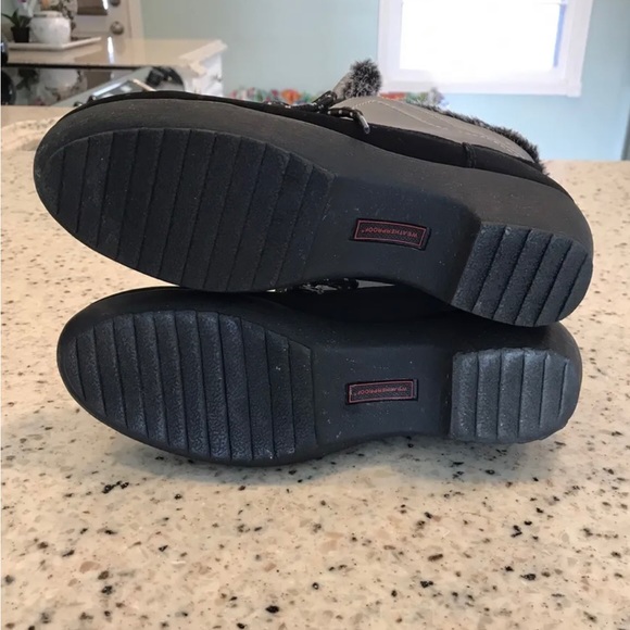 Silver & Black Waterproof Boots  size 6.5 - Picture 6 of 8